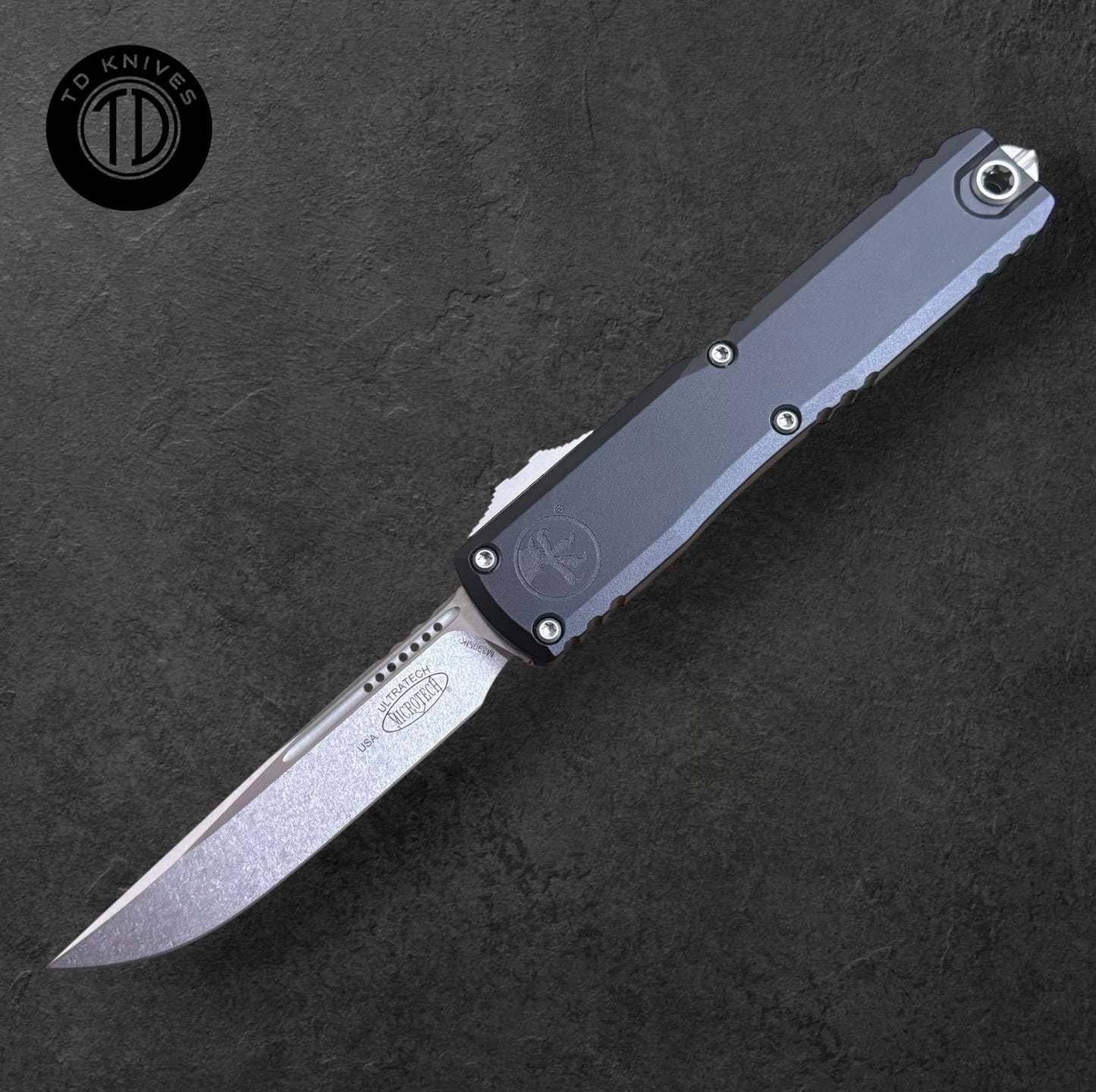 MICROTECH - Ultratech Gen III ZBP in Black W/ Standard Edge Stonewash Blade Finish Model # 1121-10