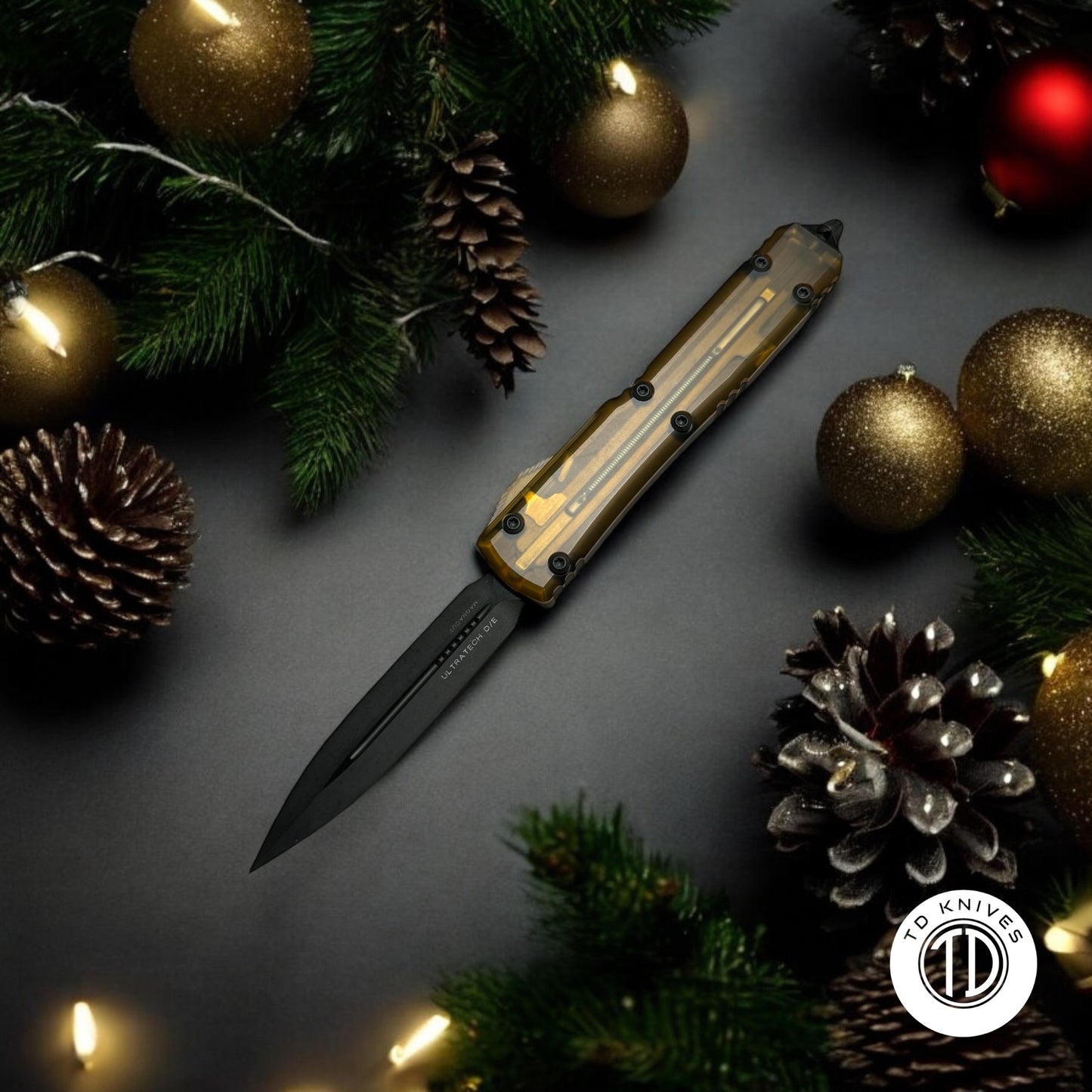 MICROTECH - Ultratech Double Edge W/ Black Blade Finish & Ultem Cover Model # 122-1DLCTULS