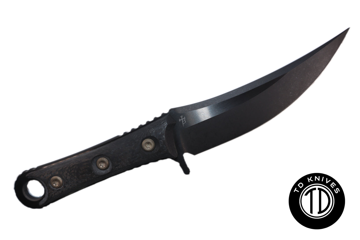 MICROTECH - Signature Series SBK Standard Edge in Black with DLC Blade Finish and Carbon Fiber Handle. Model # 200-1DLCCFS