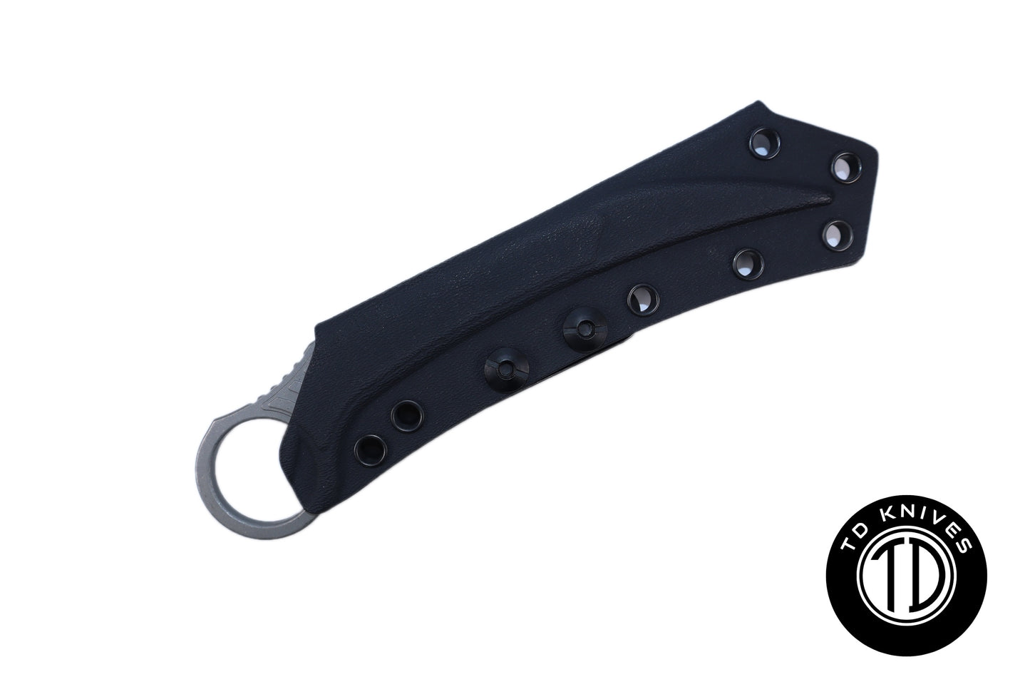 MICROTECH - Feather Karambit with Stonewashed Blade Finish. Model # 215-10APS