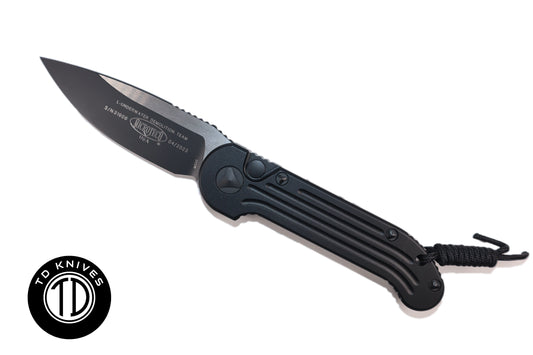 MICROTECH - LUDT in Tactical Black with Black Blade Finish. Model # 135-1T