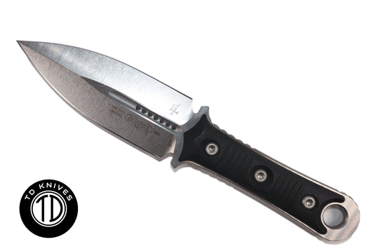 MICROTECH - SBD with Black G-10 Handle and Stonewashed Finish Blade. Model # 201-10