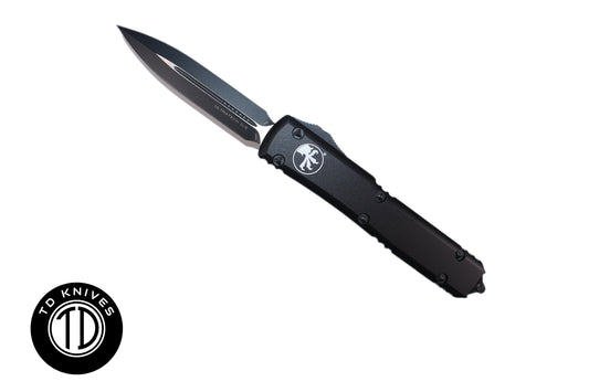 MICROTECH - Ultratech Double Edge in Tactical Black with Black Blade Finish. Model # 122-1T