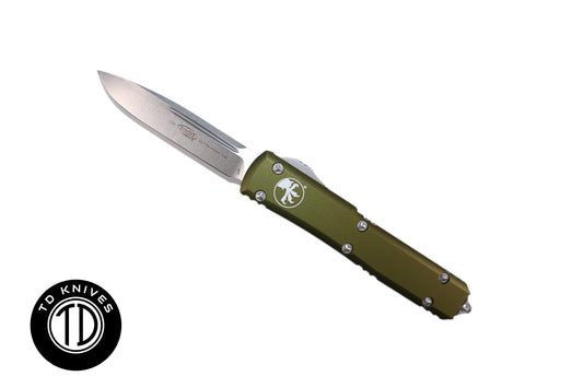 MICROTECH - Ultratech Standard Edge in OD Green with Stonewashed Finished Blade. Model # 121-10OD