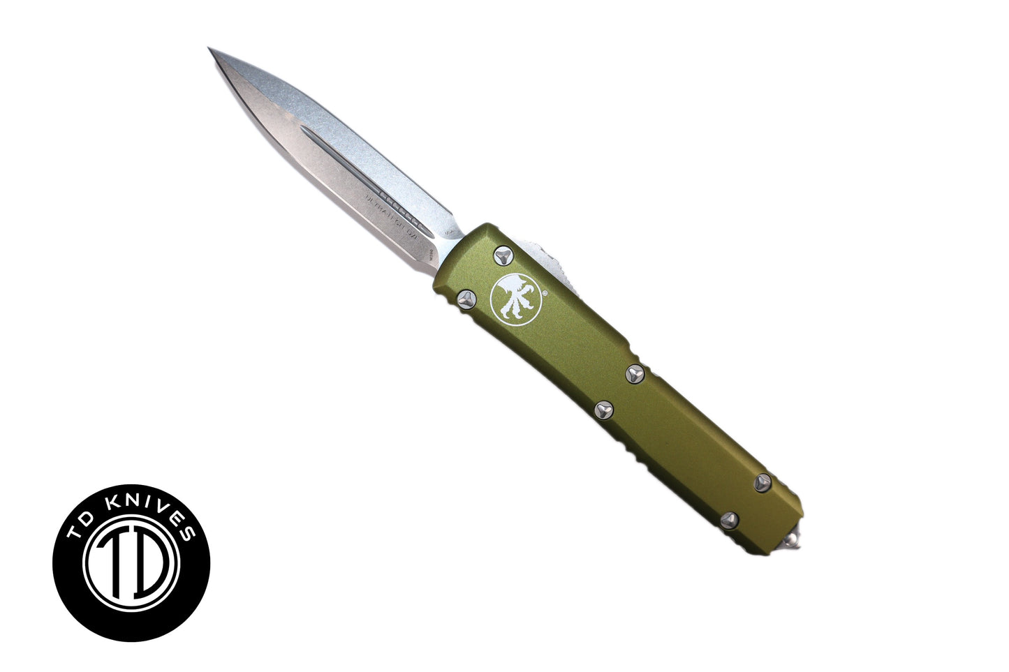 MICROTECH - Ultratech Double Edge in OD Green with Stonewashed Finished Blade. Model # 122-10OD